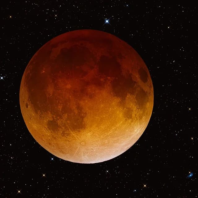 Real photograph of a lunar eclipse